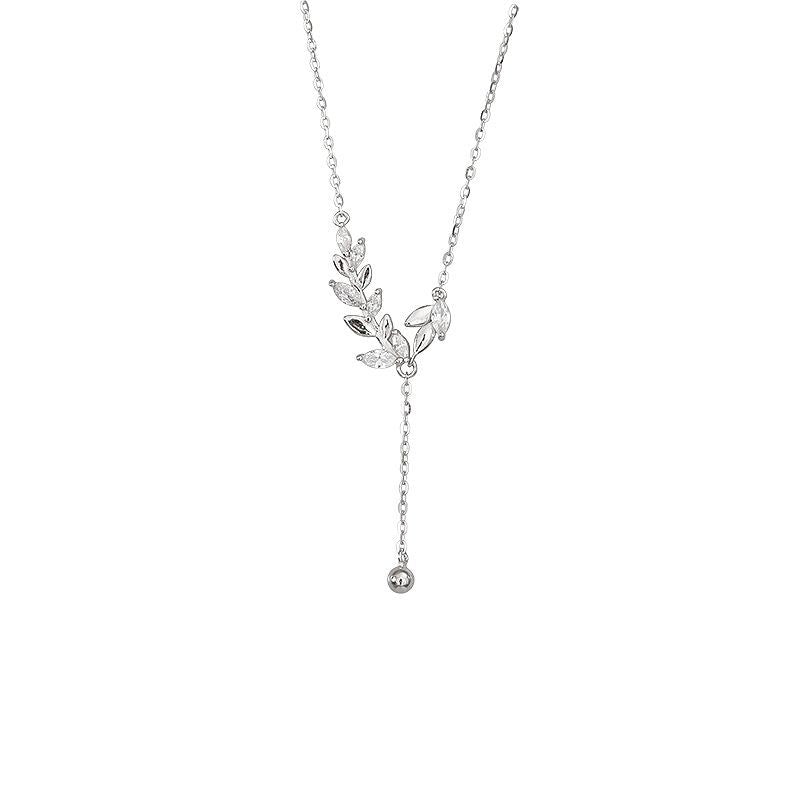 Silver Leaf Branch Necklace