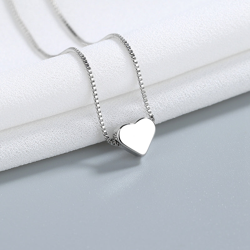 Silver Heart Pendant Necklace