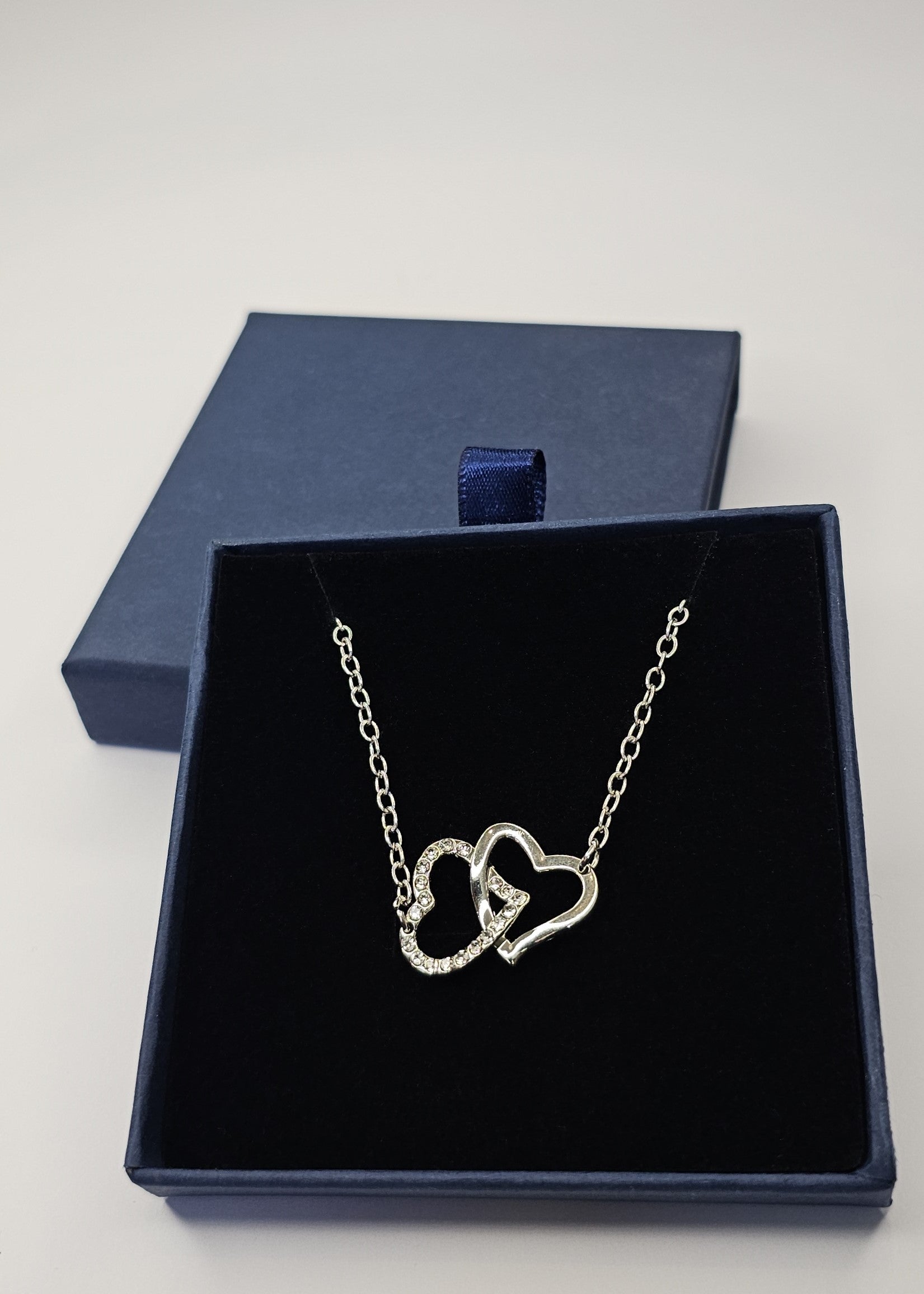 Double-Heart Charm Silver Bracelet